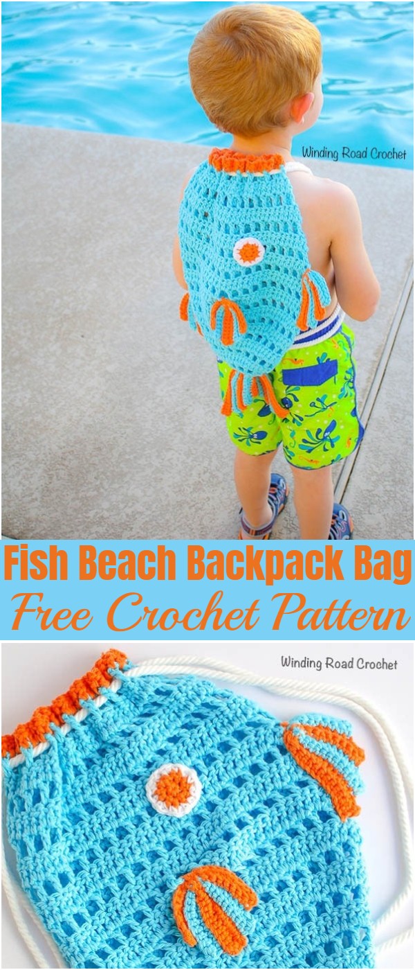 Crochet Fish Beach Backpack Bag Pattern