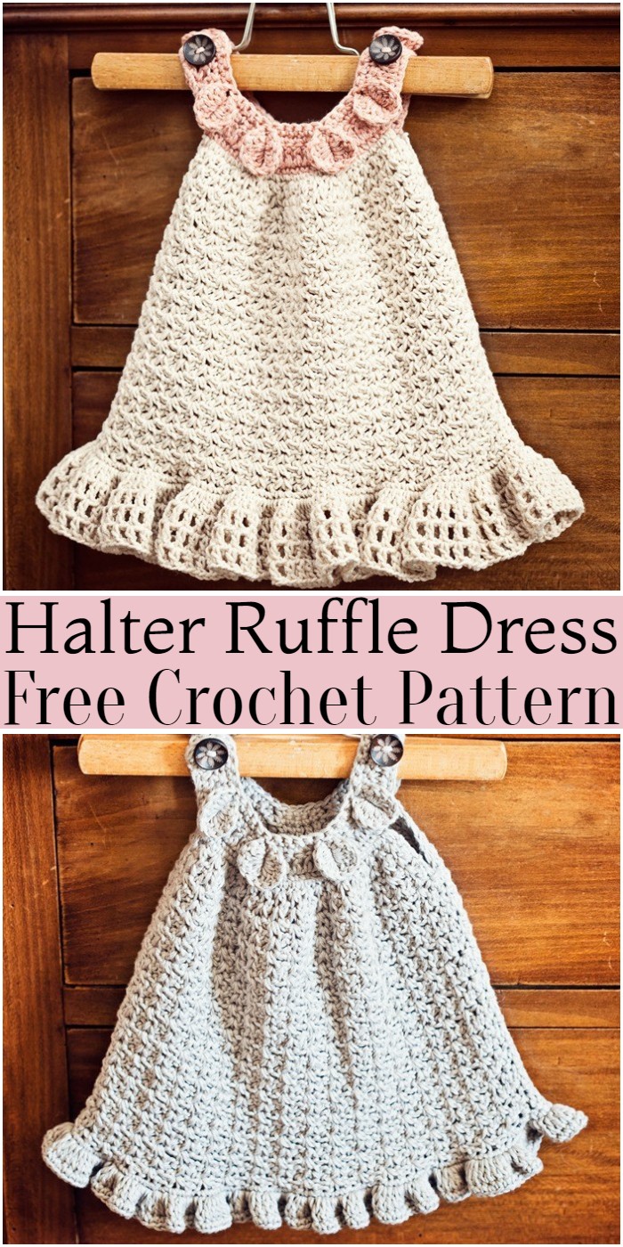Crochet Halter Ruffle Dress Pattern