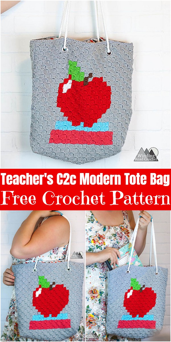 Crochet Teacher's C2c Modern Tote Bag