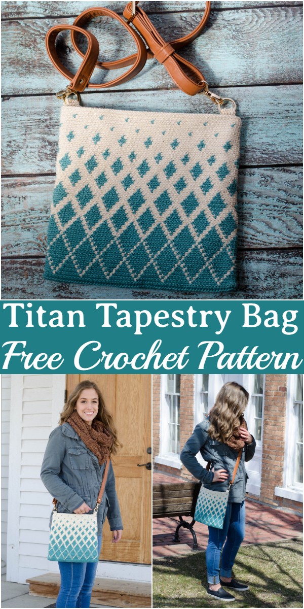 titan tapestry crochet bag
