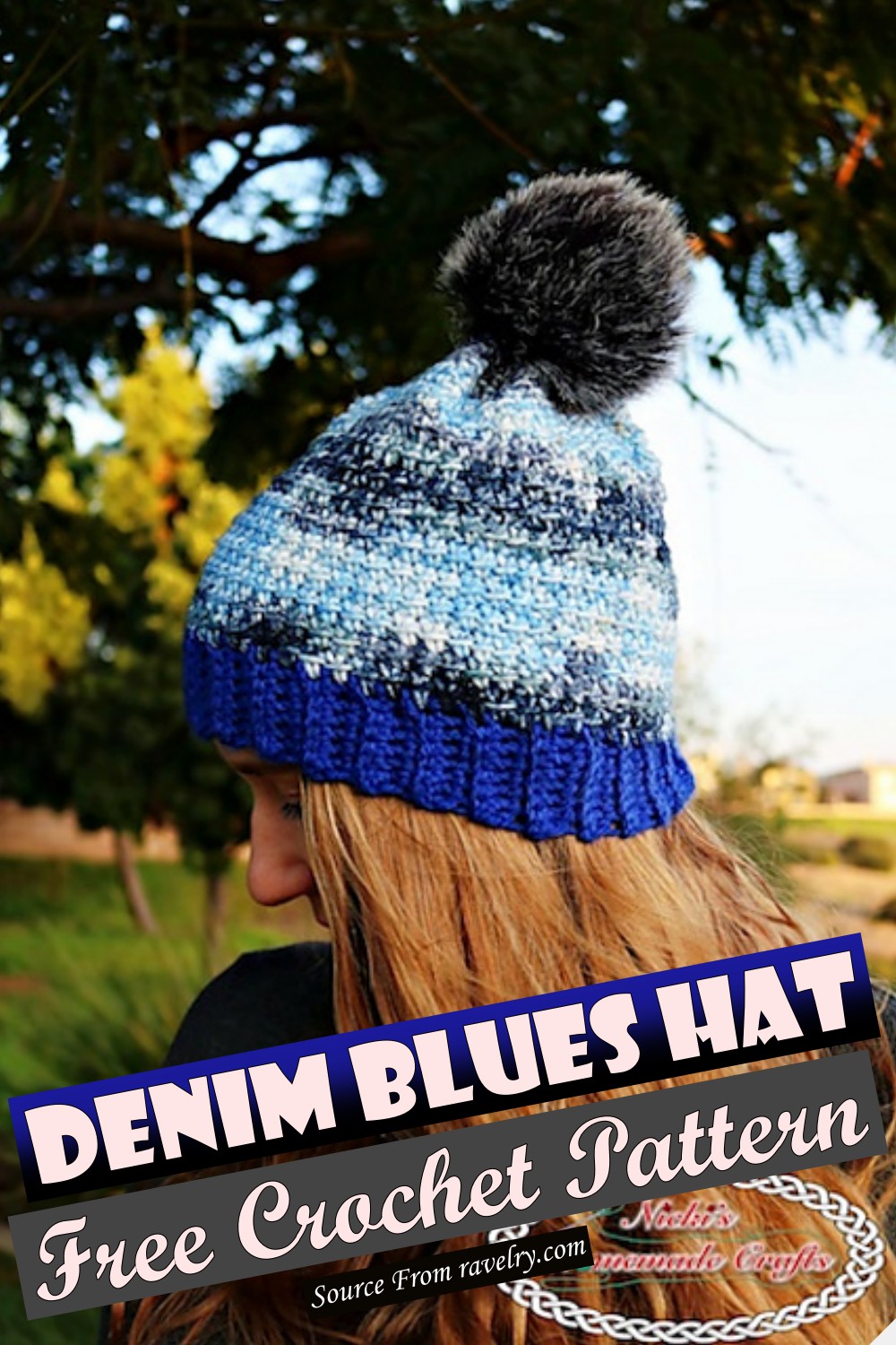 Free Crochet Denim Blues Hat Pattern