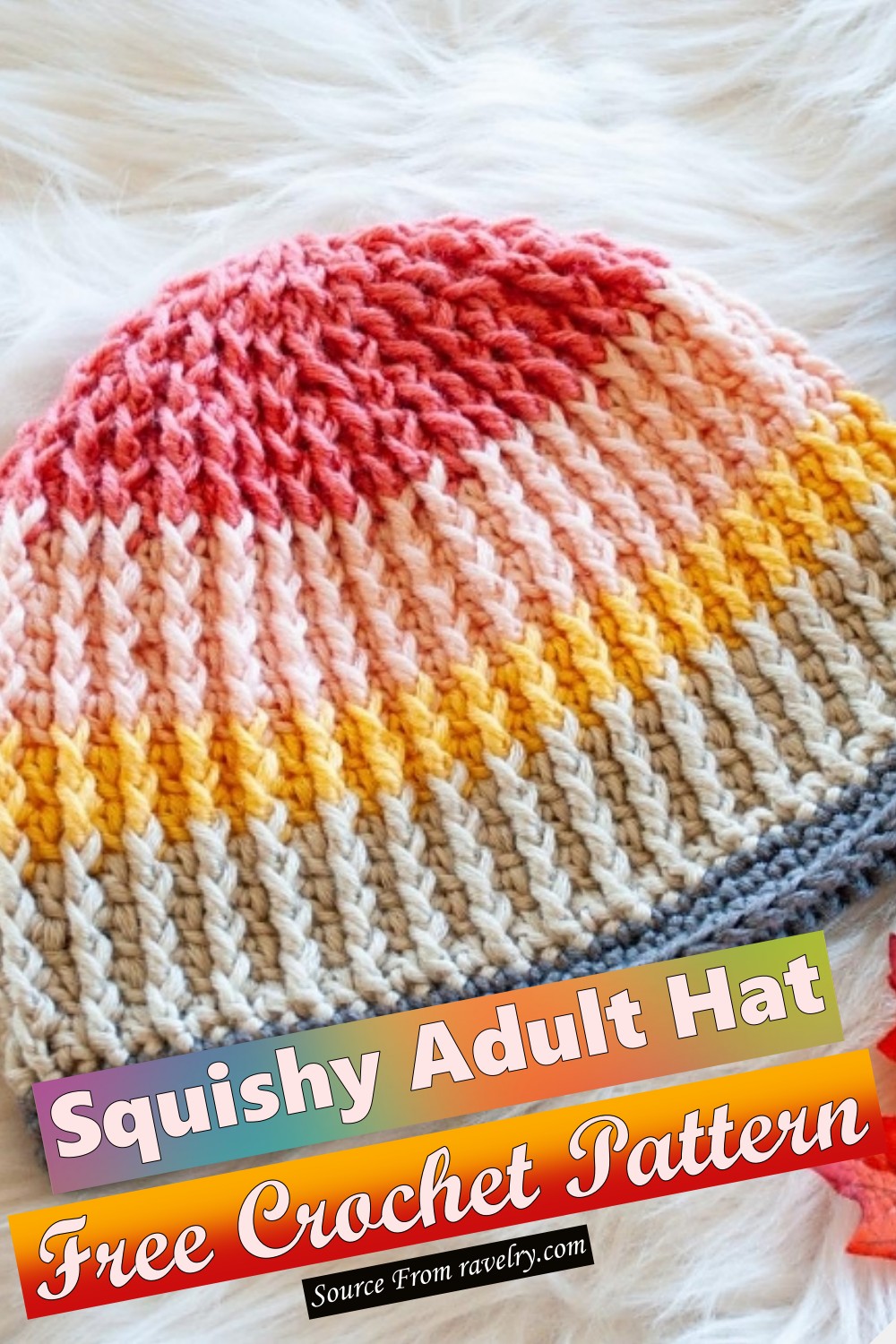 Free Crochet Squishy Adult Hat Pattern