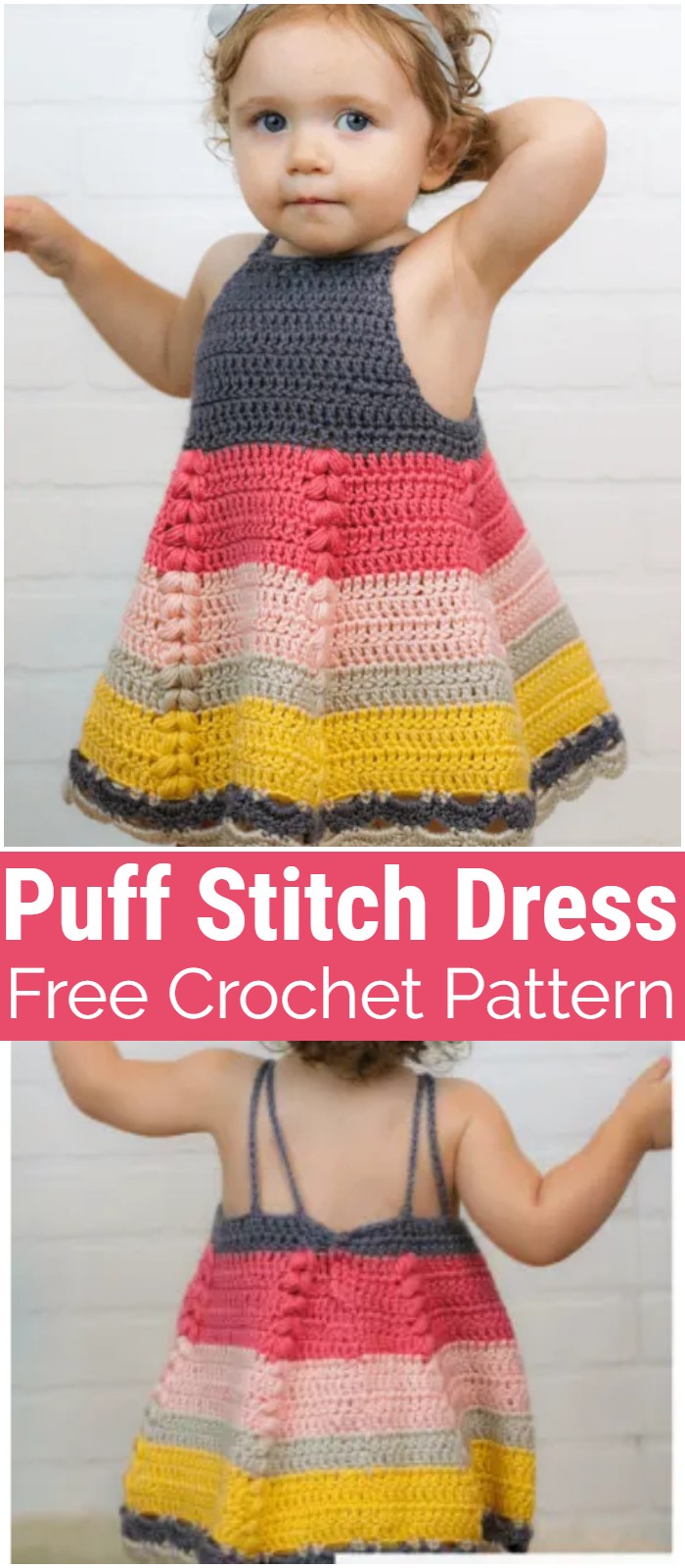 Puff Stitch Crochet Toddler Dress Pattern