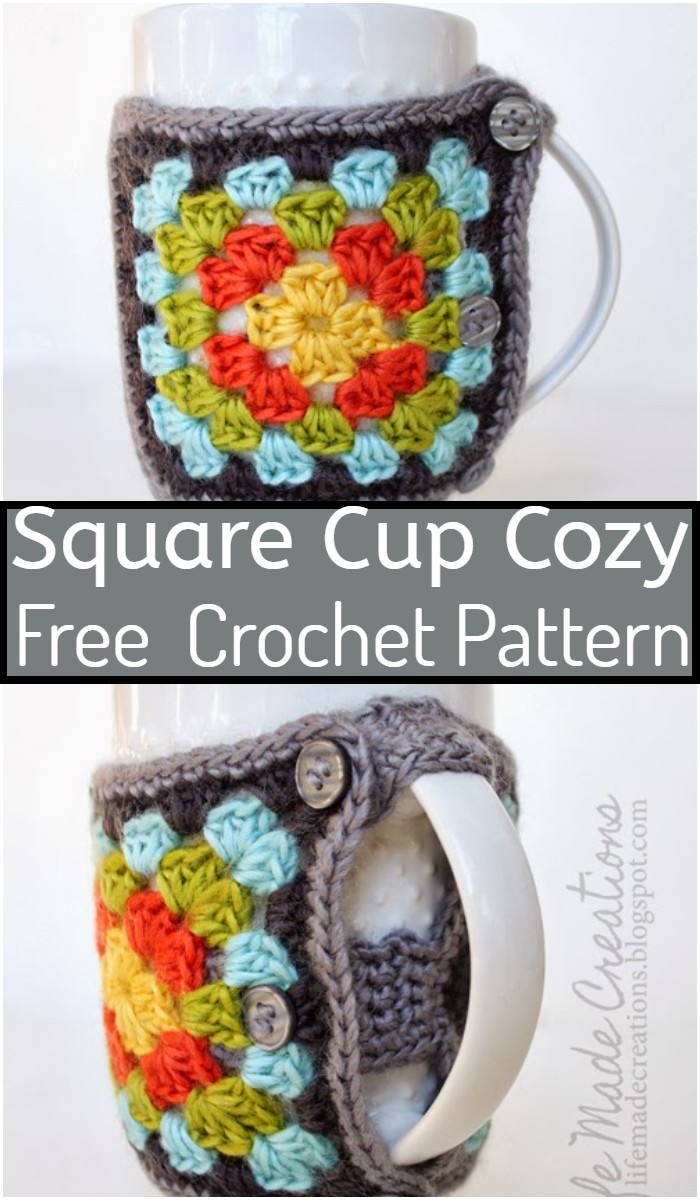 Square Cup Cozy Crochet Pattern