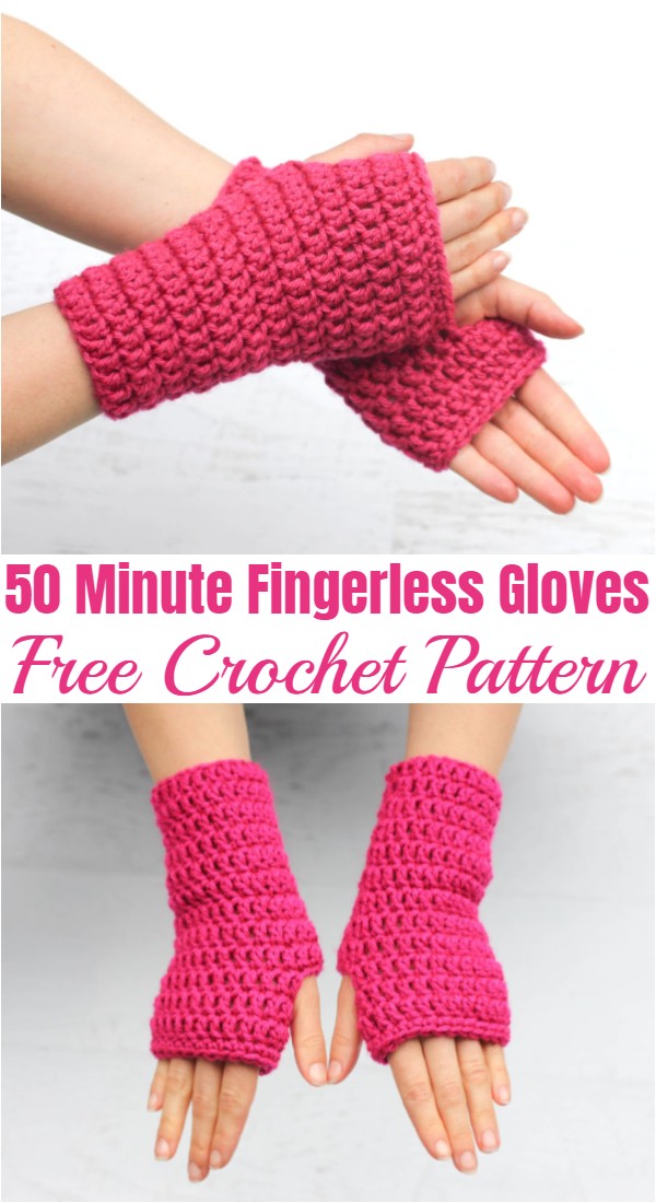 Crochet 50 Minute Fingerless Gloves