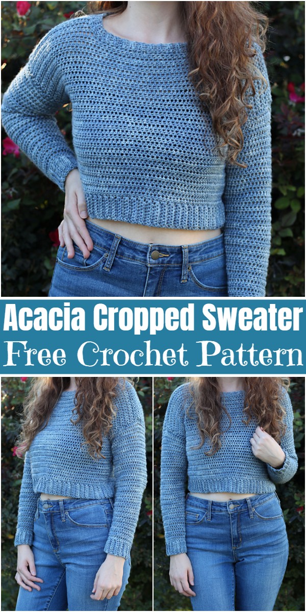 Crochet Acacia Cropped Sweater Pattern