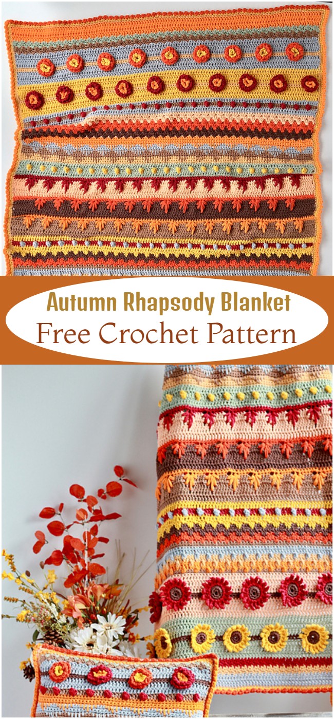 Crochet Autumn Rhapsody Blanket Pattern