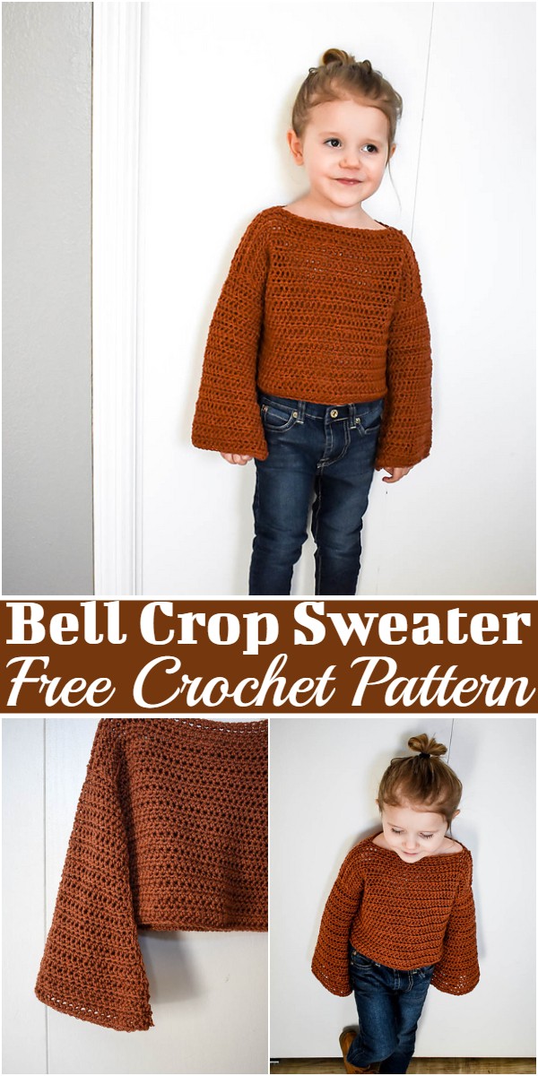 Crochet Bell Crop Sweater Pattern