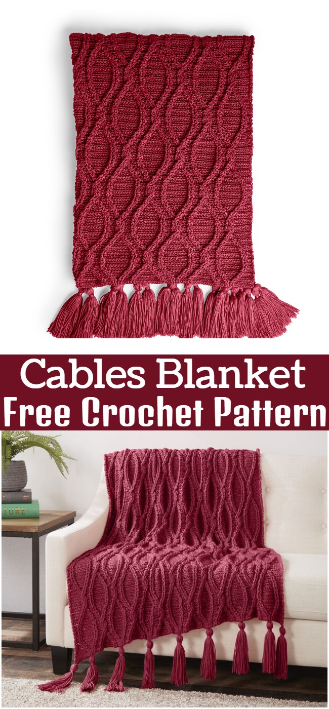 Crochet Cables Blanket Pattern