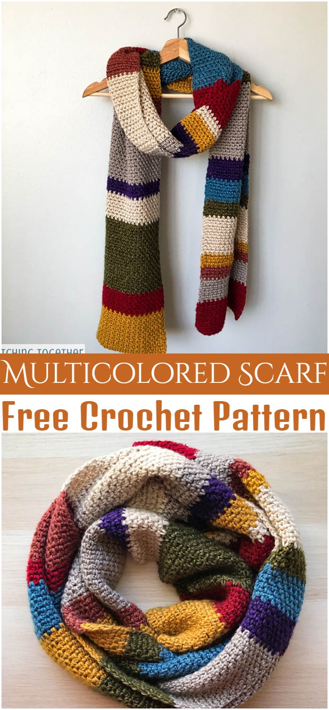 Crochet Multicolored Scarf Pattern