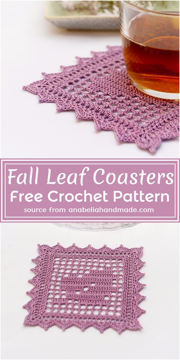 Fall Leaf Coasters Crochet Pattern 