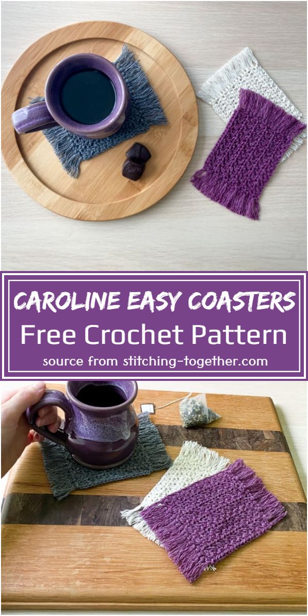 Free Caroline Easy Crochet Coasters Pattern