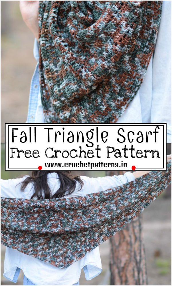 Free Crochet Anya Fall Triangle Scarf Pattern