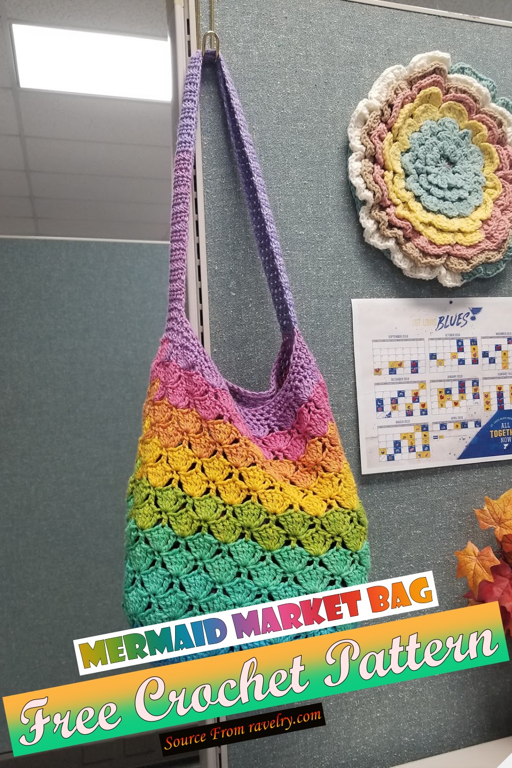 Free Crochet Mermaid Market Bag Pattern