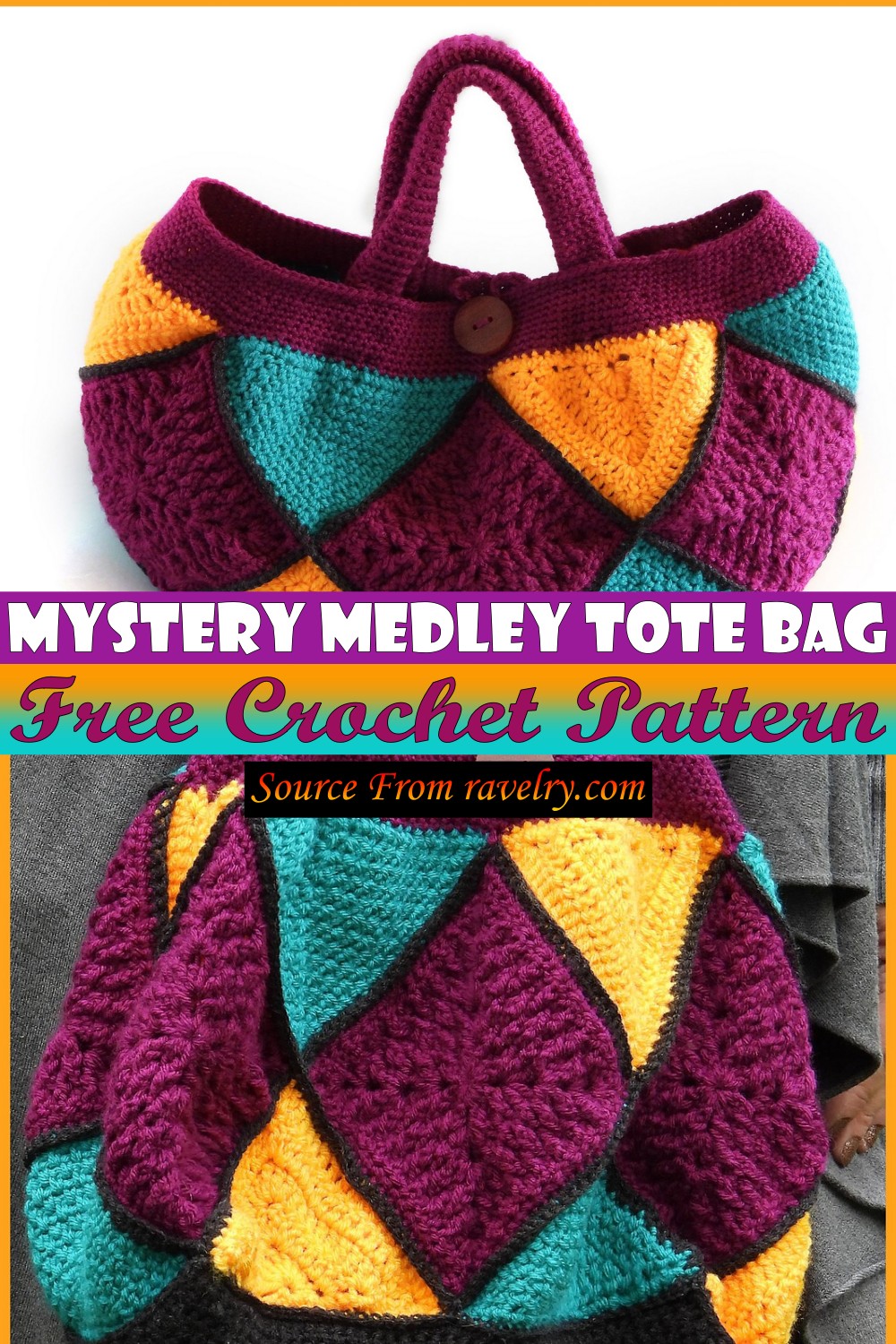 Free Crochet Mystery Medley Tote Bag Pattern