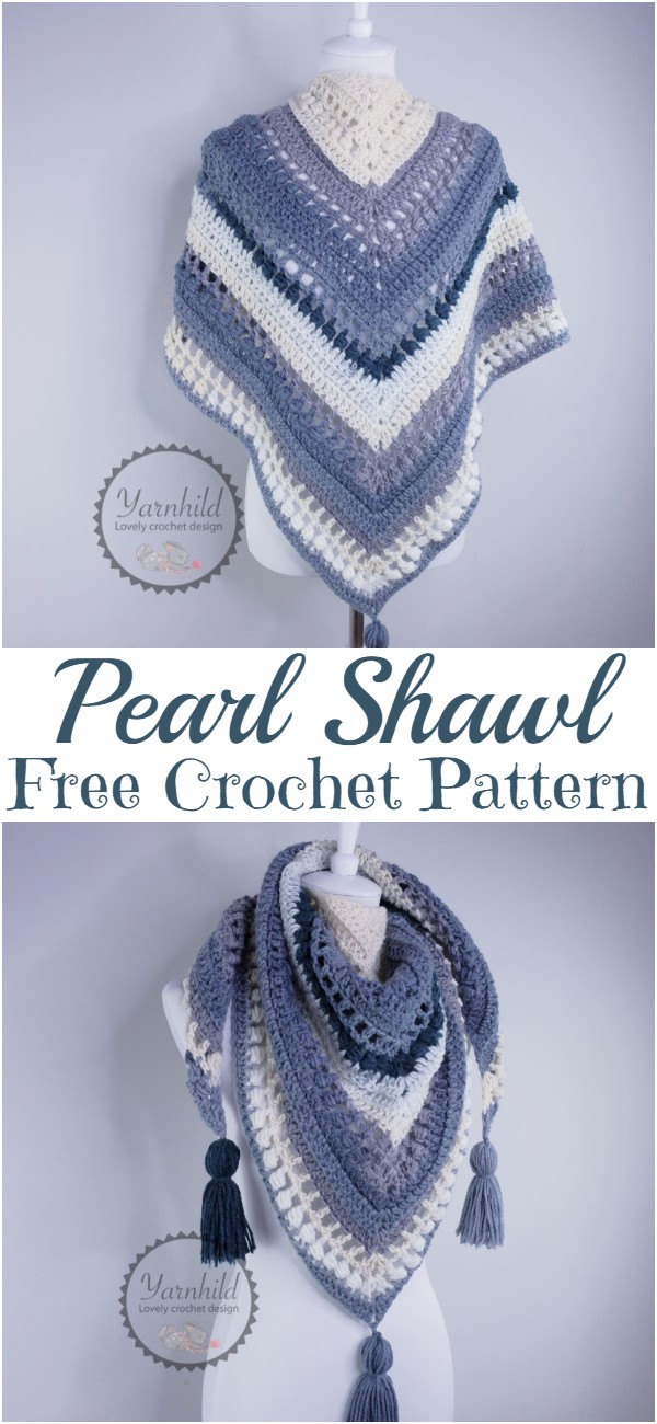 Free Crochet Pearl Shawl Pattern