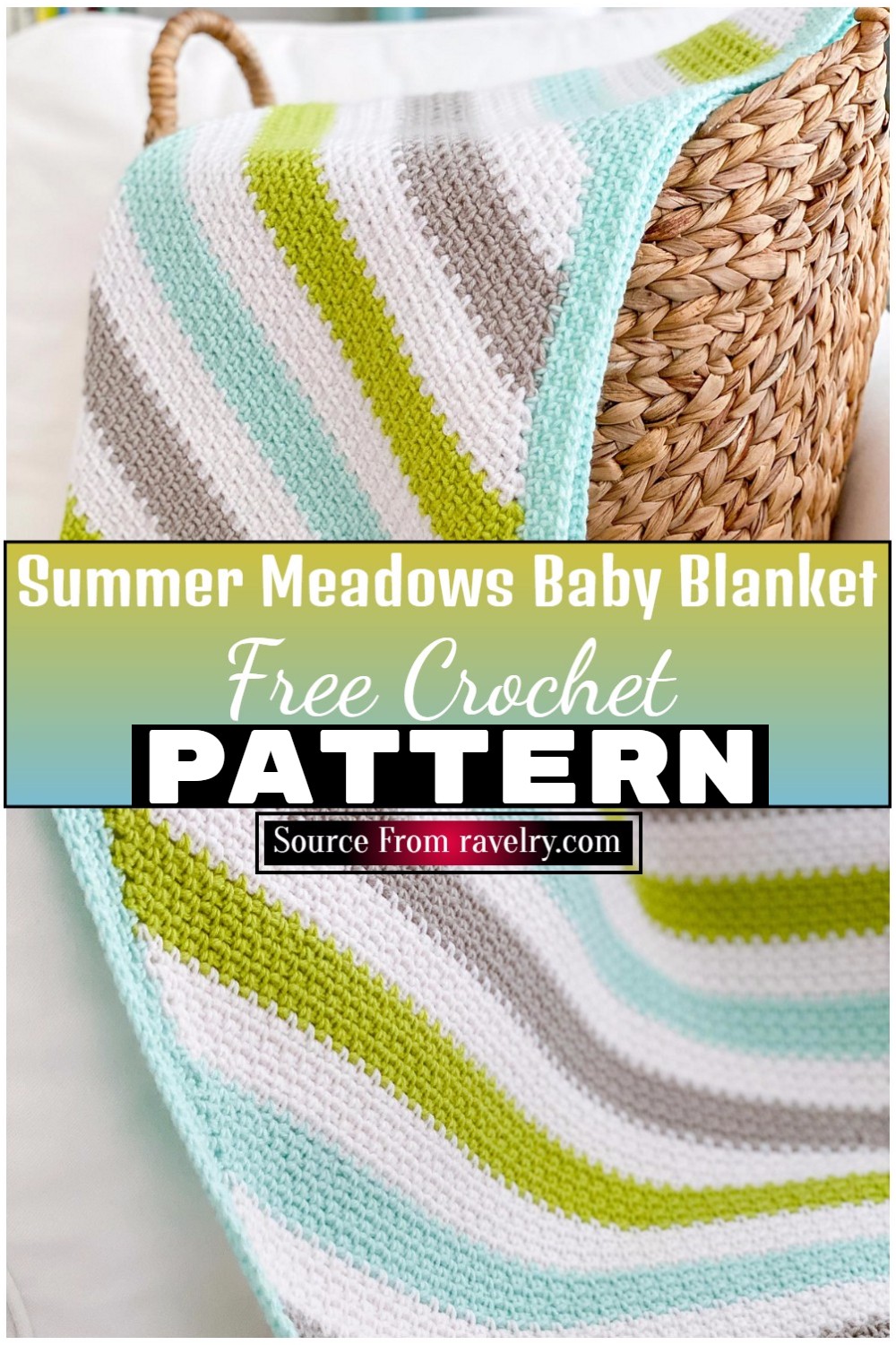 Free Crochet Summer Meadows Baby Blanket