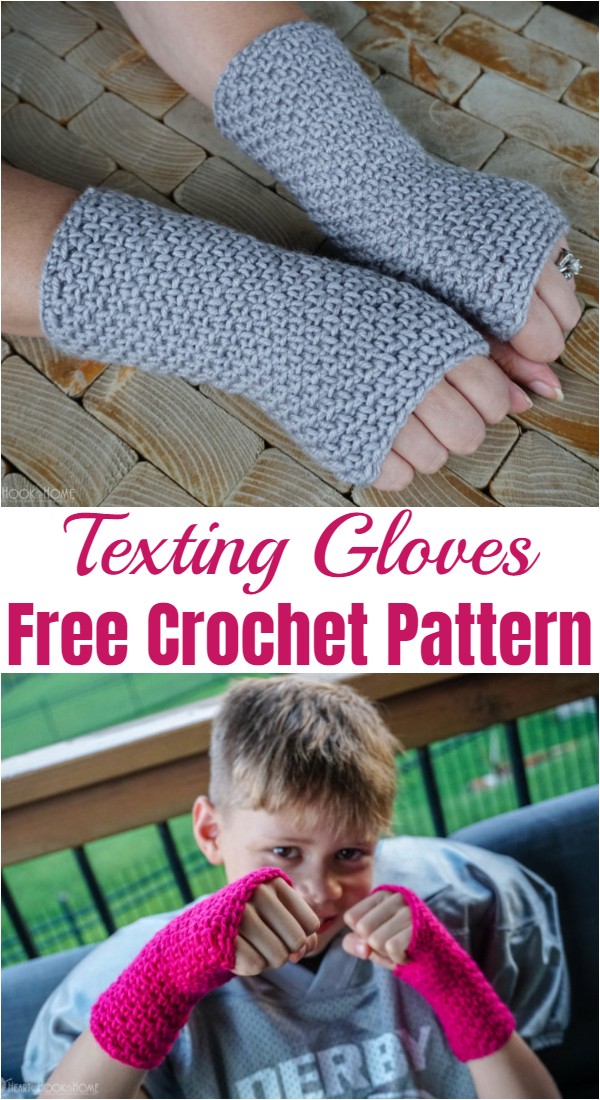Free Crochet Texting Gloves Pattern