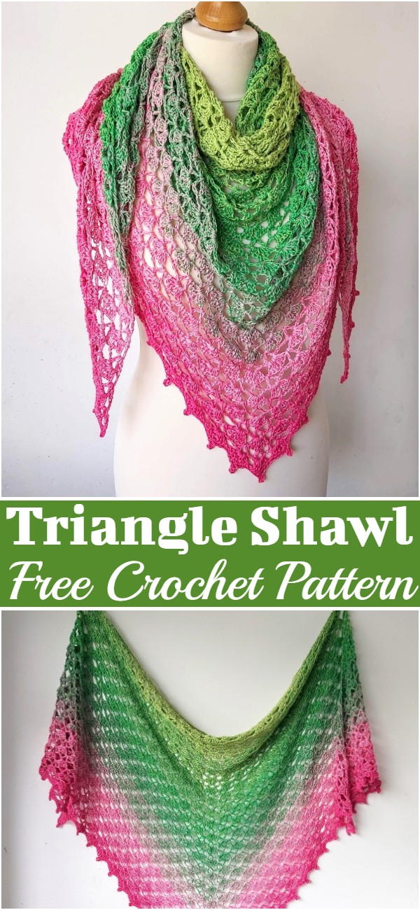  Free Crochet Triangle Shawl Pattern