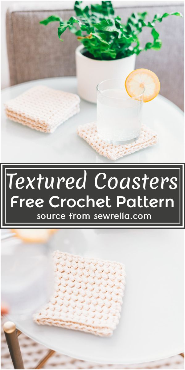 Textured Coasters Crochet Pattern