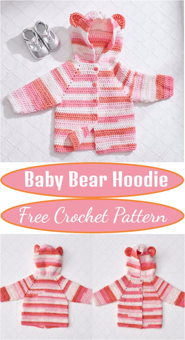 Crochet Baby Bear Hoodie Pattern