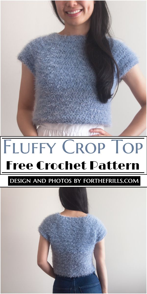 Fluffy Crop Top Crochet Pattern