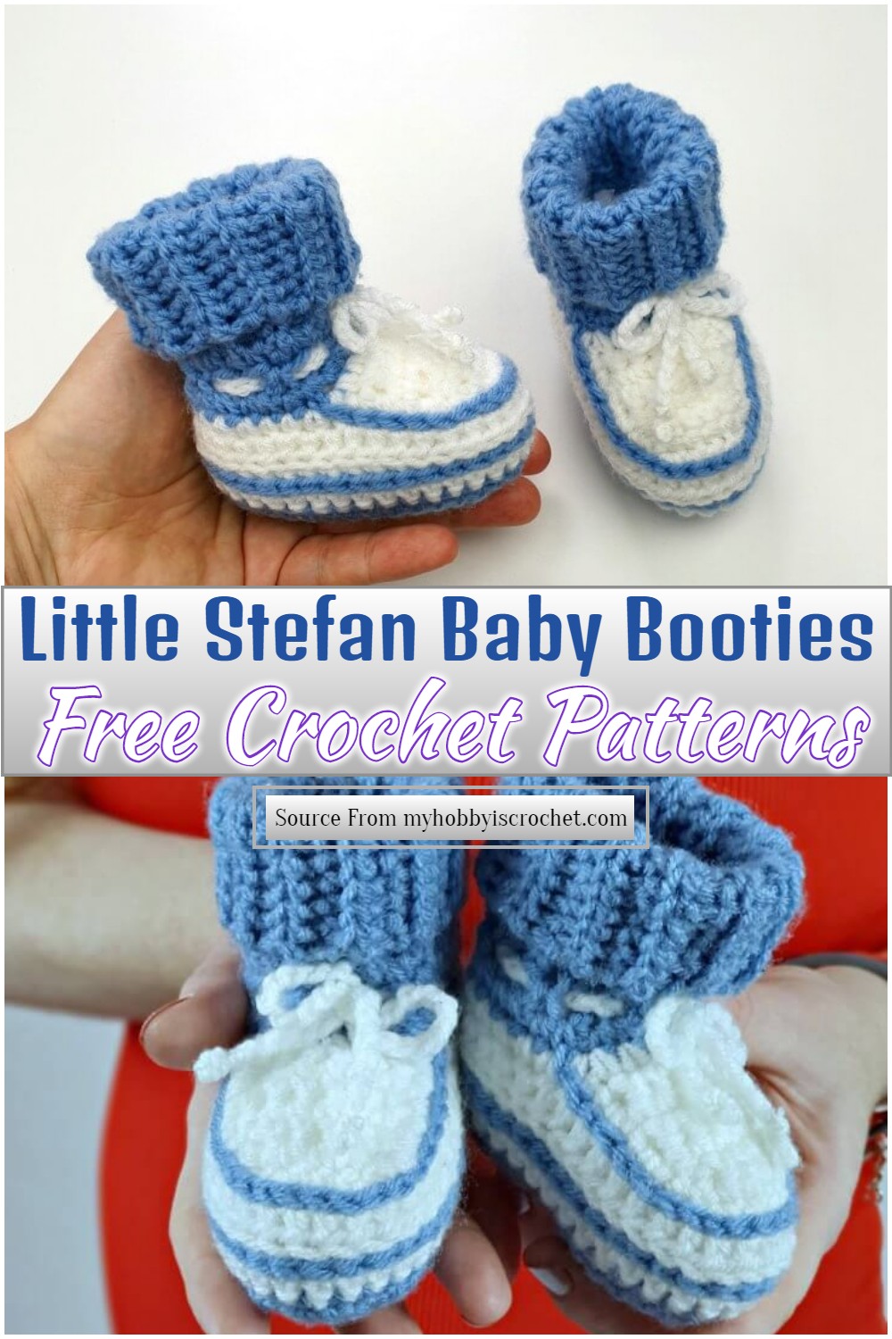 Free Crochet Little Stefan Baby Booties Pattern