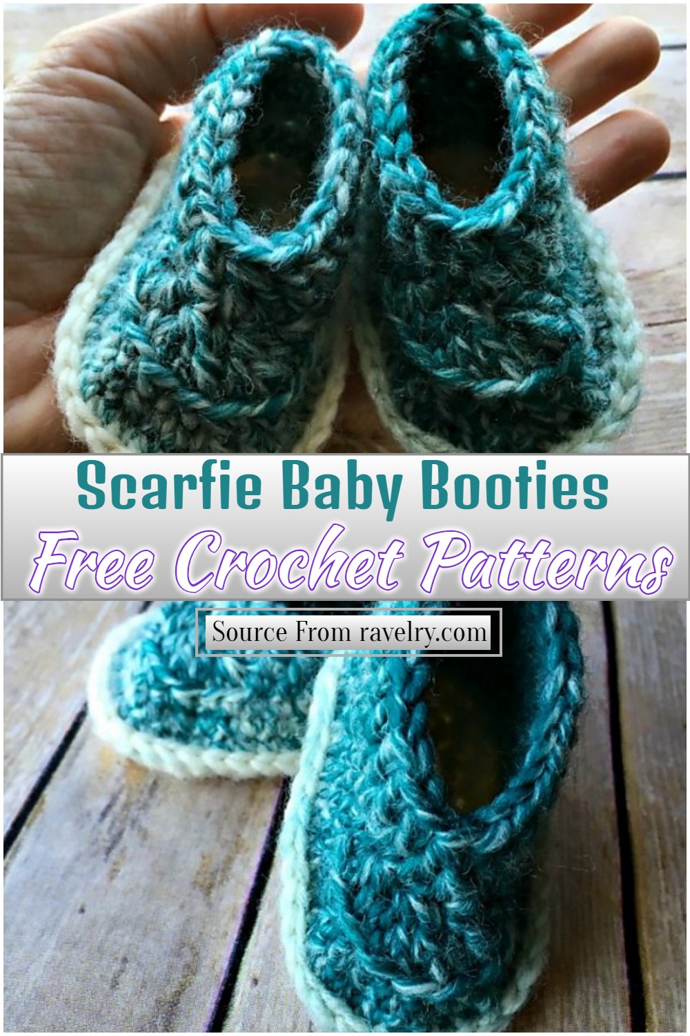 Free Crochet Scarfie Baby Booties Pattern