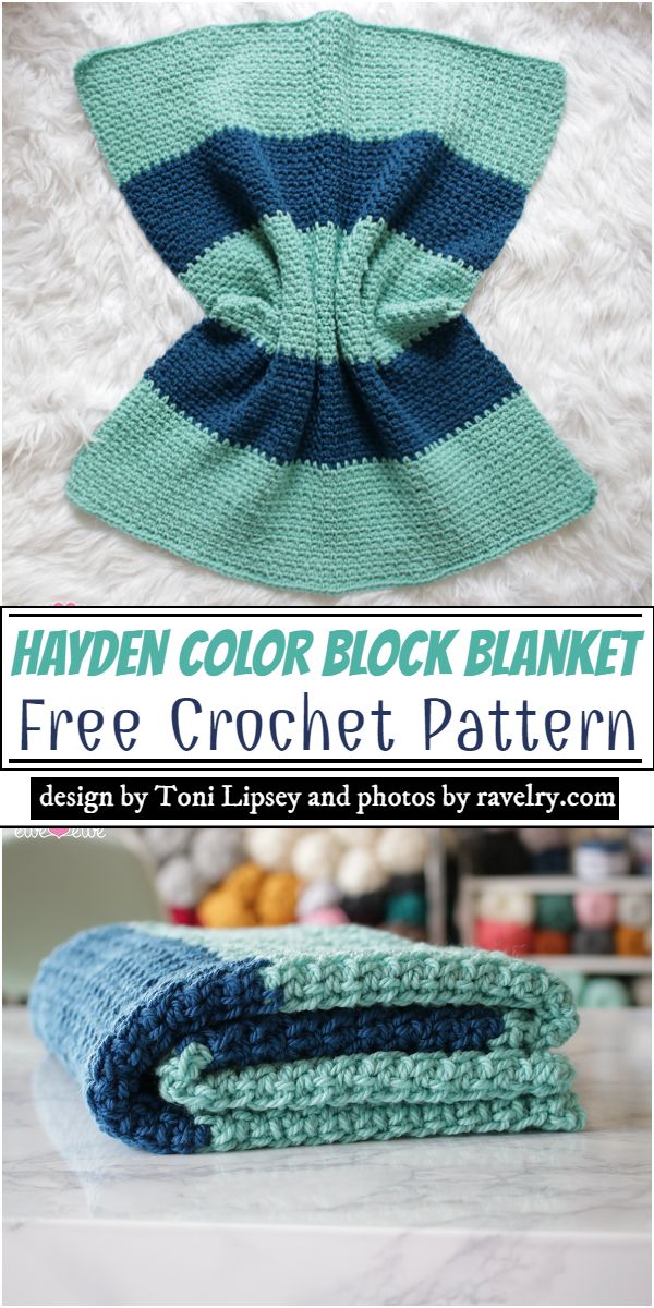 Hayden Color Block Blanket Crochet Pattern