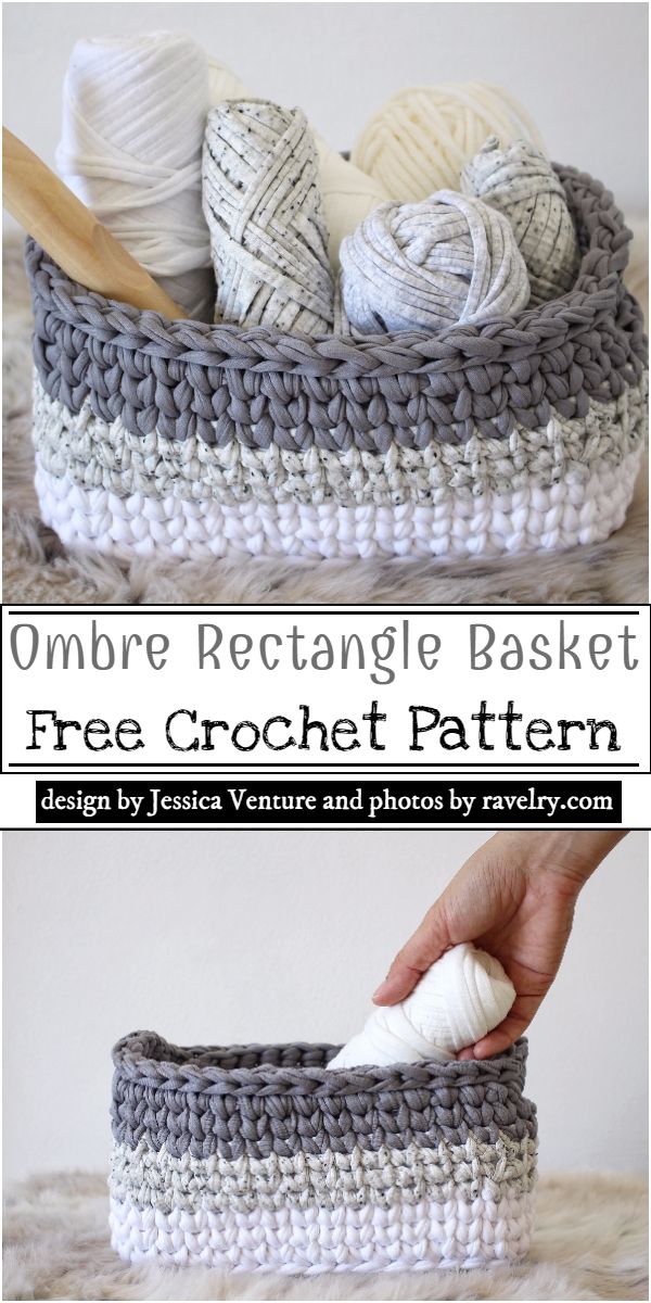 Ombre Rectangle Basket 