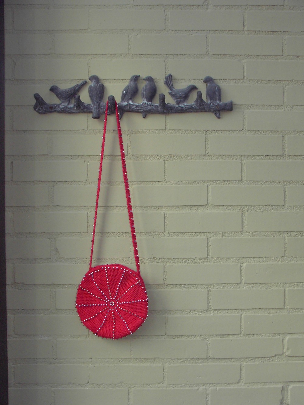 Beaded Crochet Circular Purse
