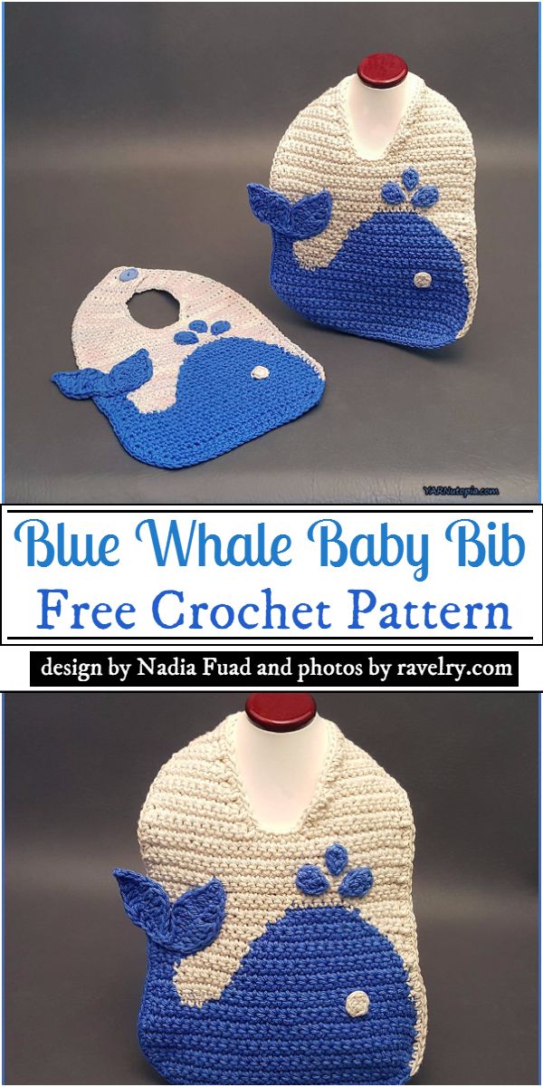 Blue Whale Baby Bib Crochet Pattern
