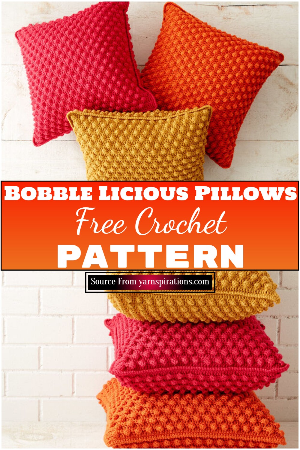 Crochet Bobble Licious Pillows 1