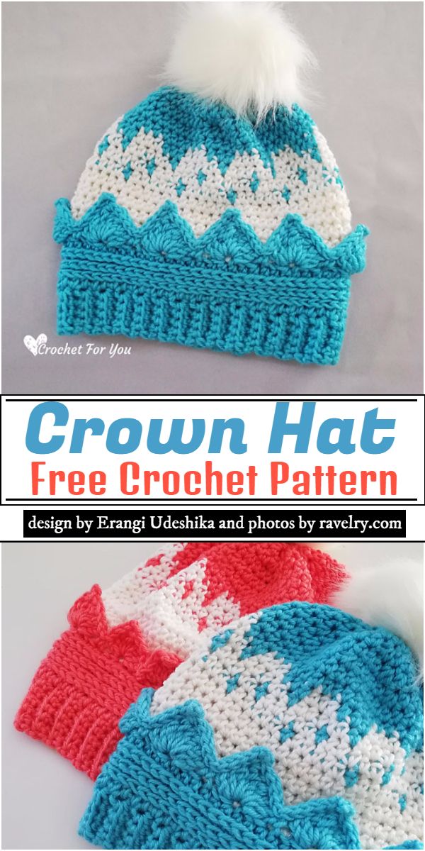 Crown Hat Crochet Pattern