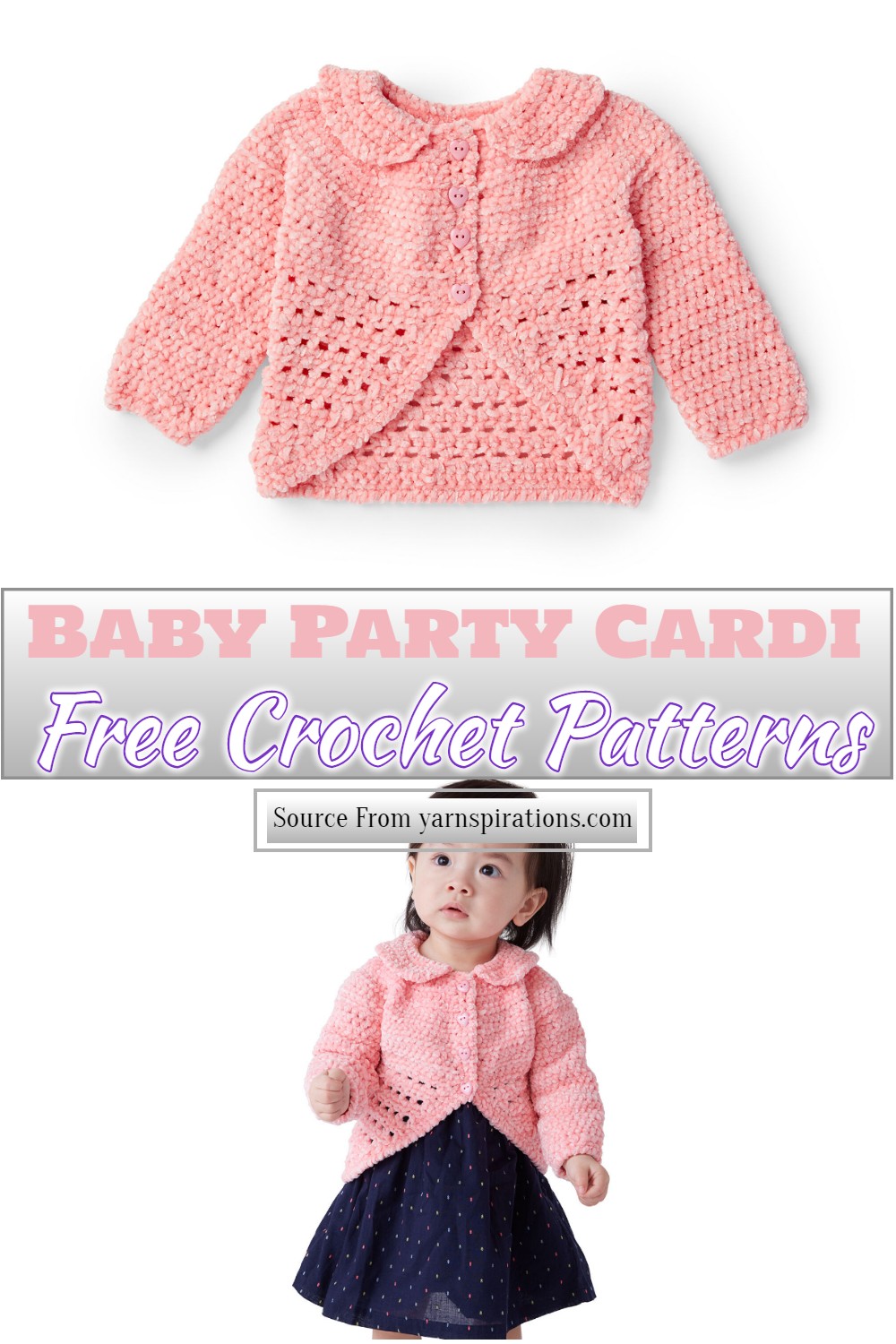 Free Crochet Baby Party Cardi Pattern
