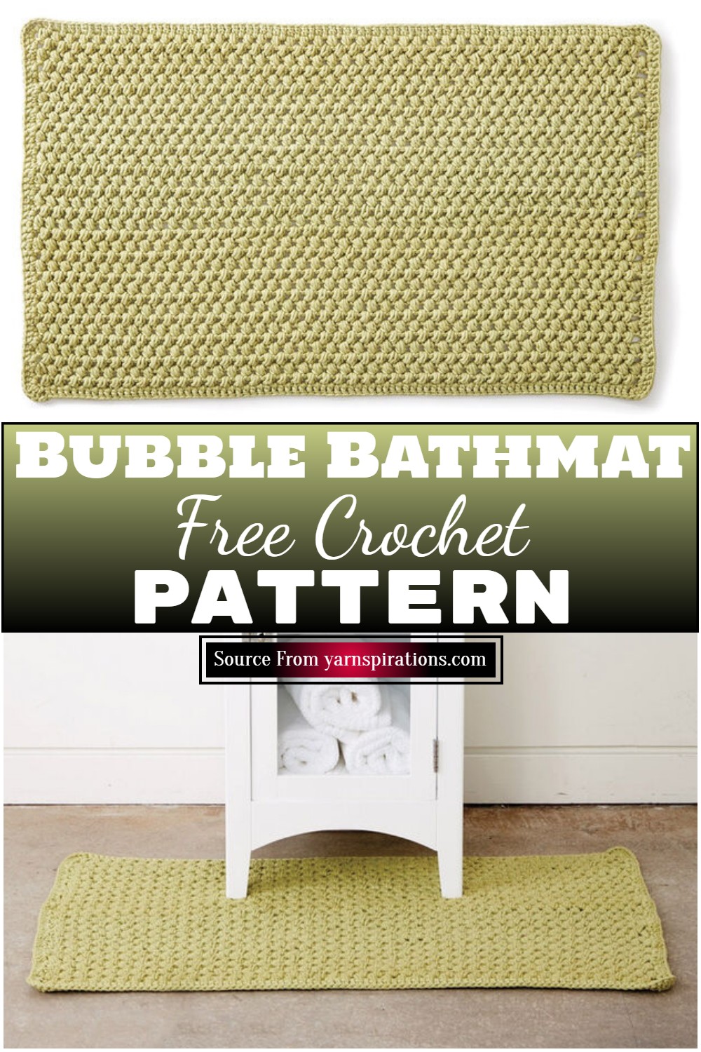 Free Crochet Bubble Bathmat Pattern 1