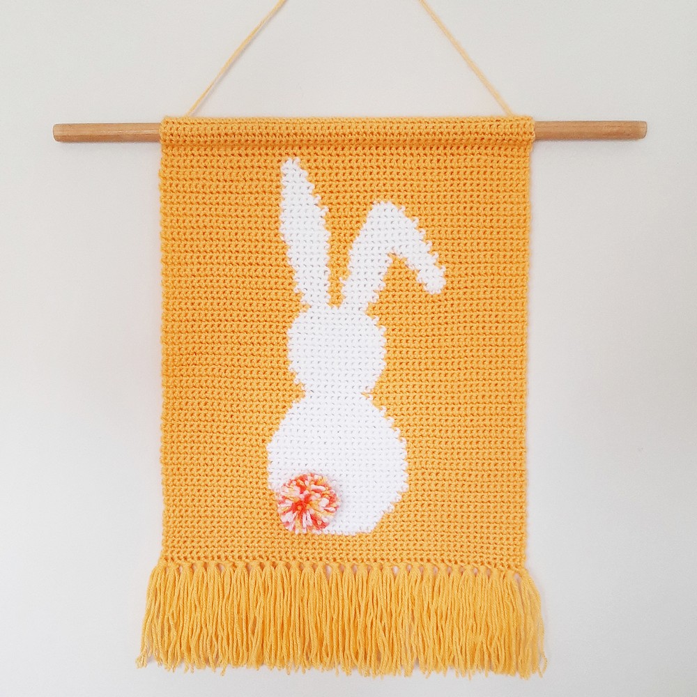 Free Crochet Bunny Wall Hanging