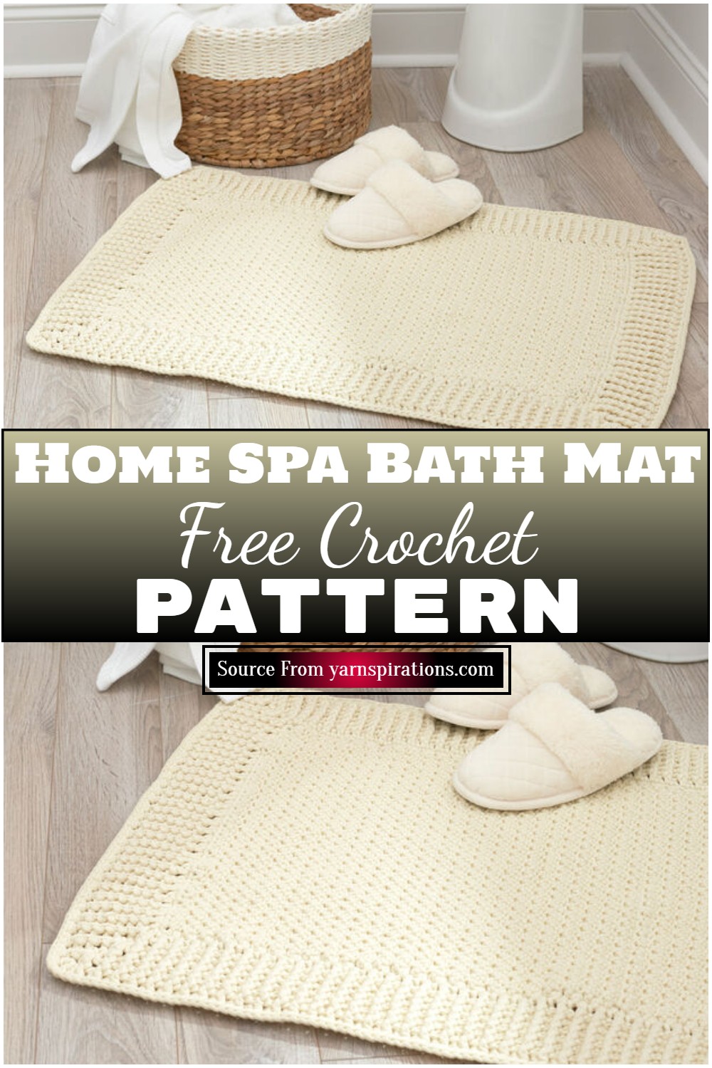 Red Heart Home Spa Bath Mat Pattern