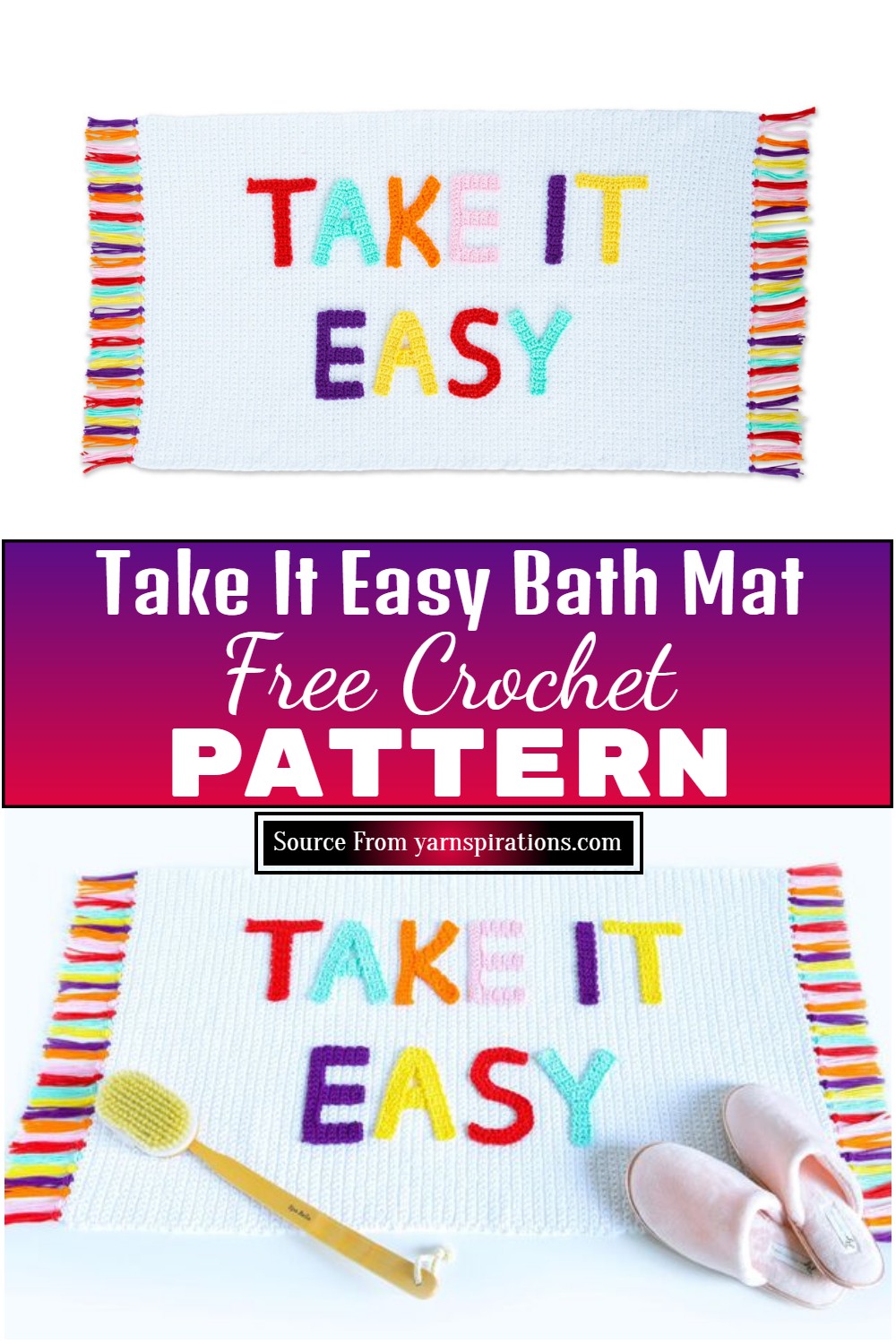Free Crochet Take It Easy Bath Mat Pattern