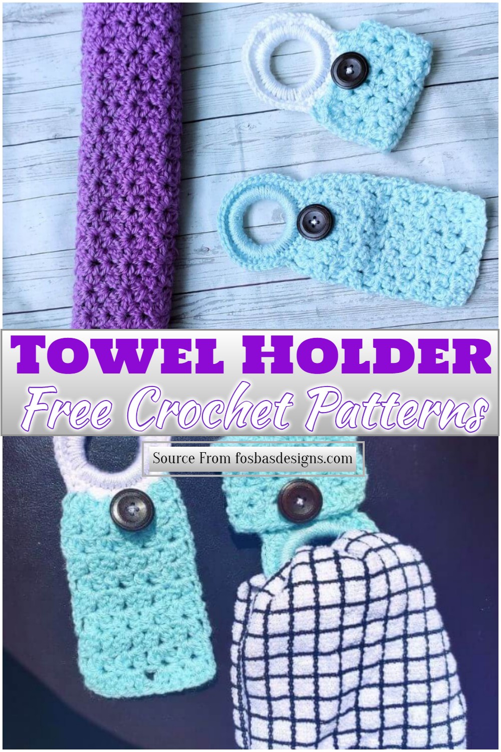 Free Crochet Towel Holder Pattern 1