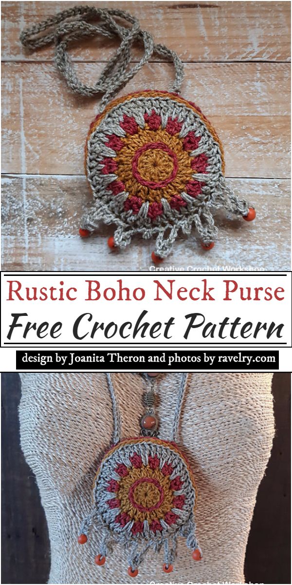 Rustic Boho Neck Purse Crochet Pattern