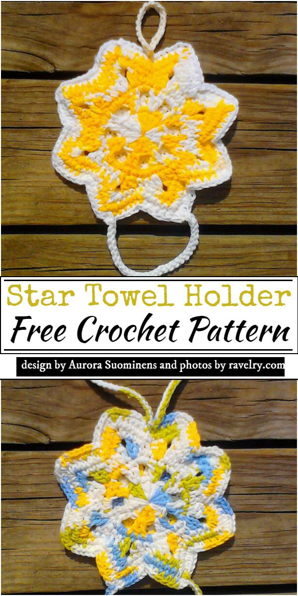 Star Towel Holder Crochet Pattern