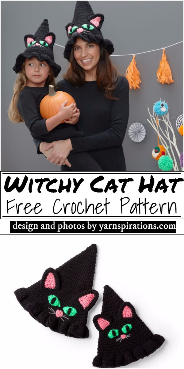 Witchy Cat Hat Crochet Pattern