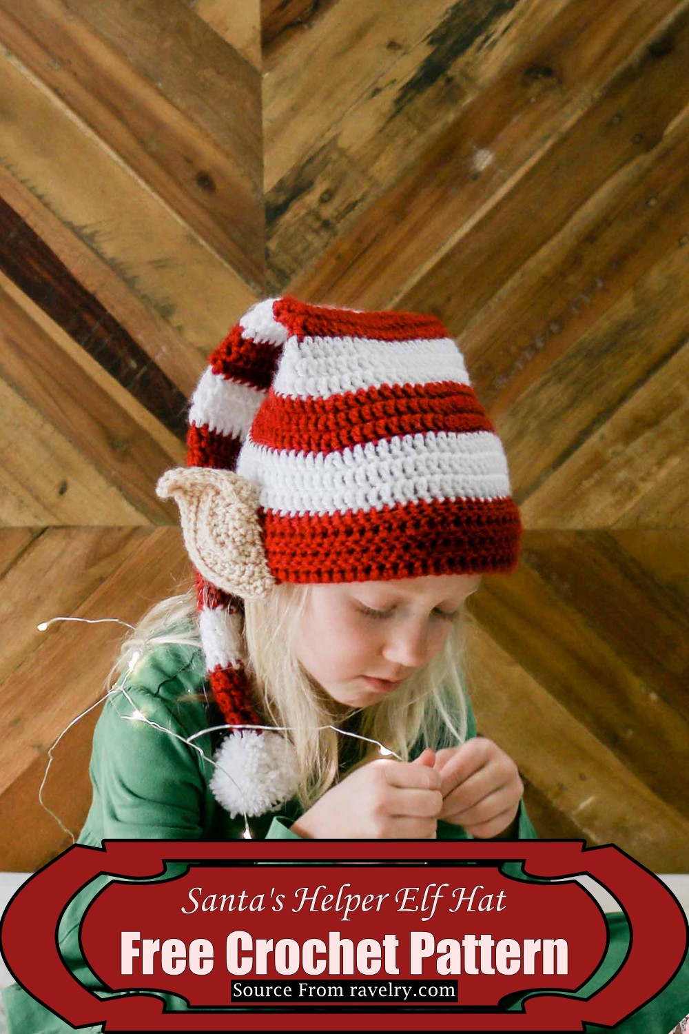 Crochet Santa's Helper Elf Hat Pattern