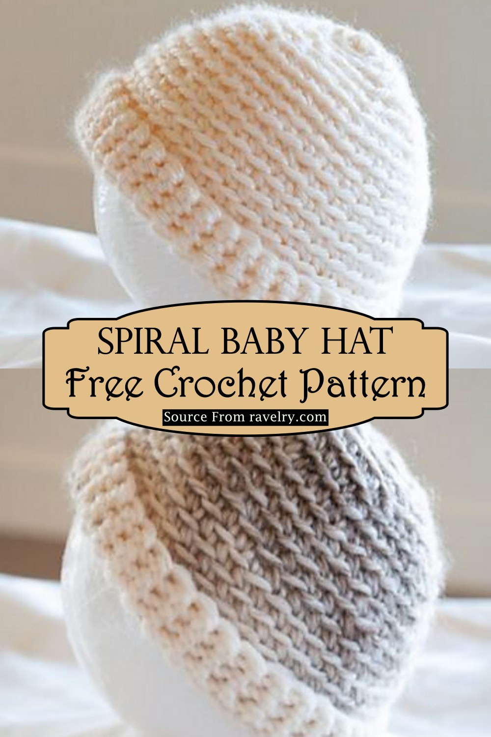 Crochet Spiral Baby Hat Pattern