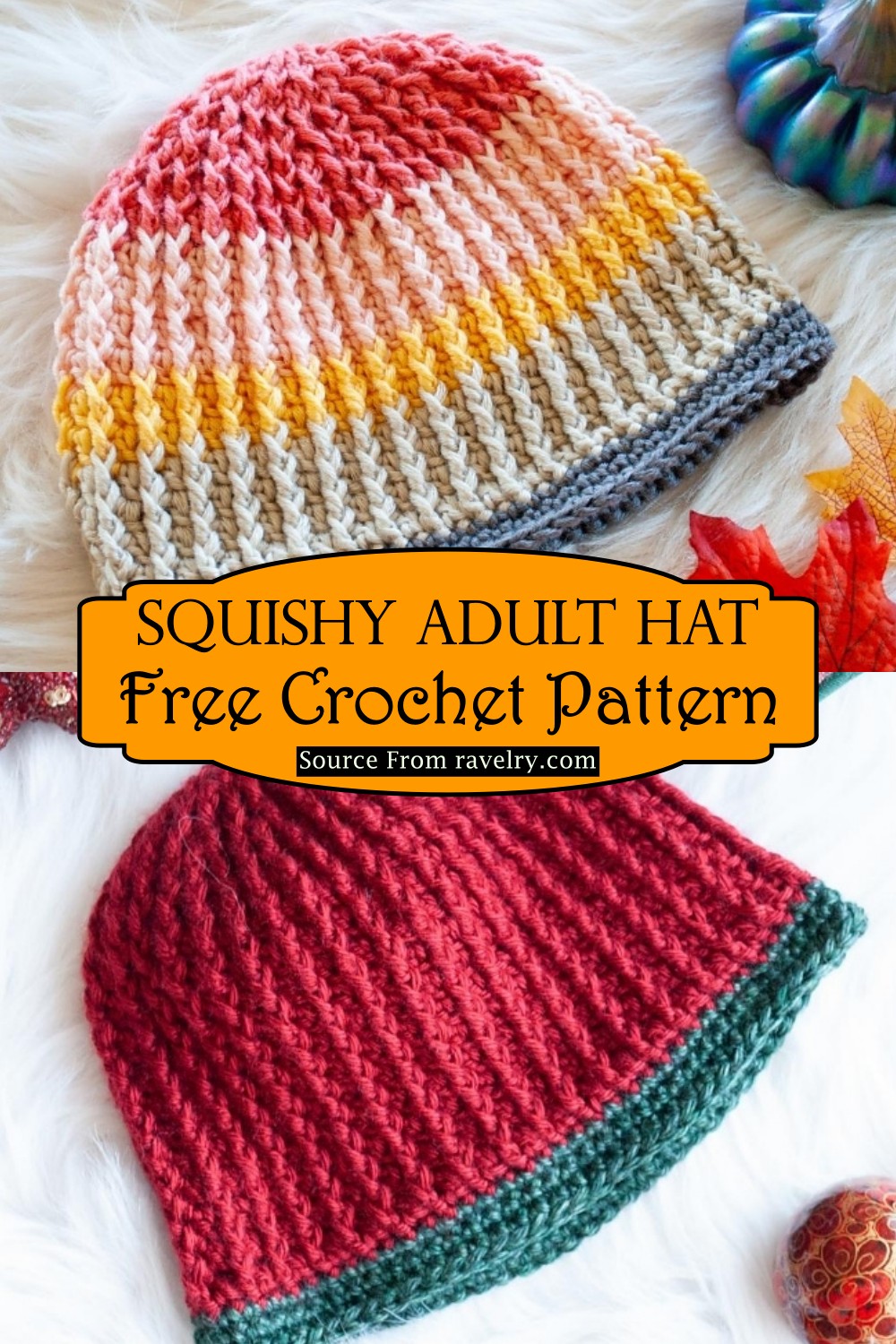 Crochet Squishy Adult Hat Pattern