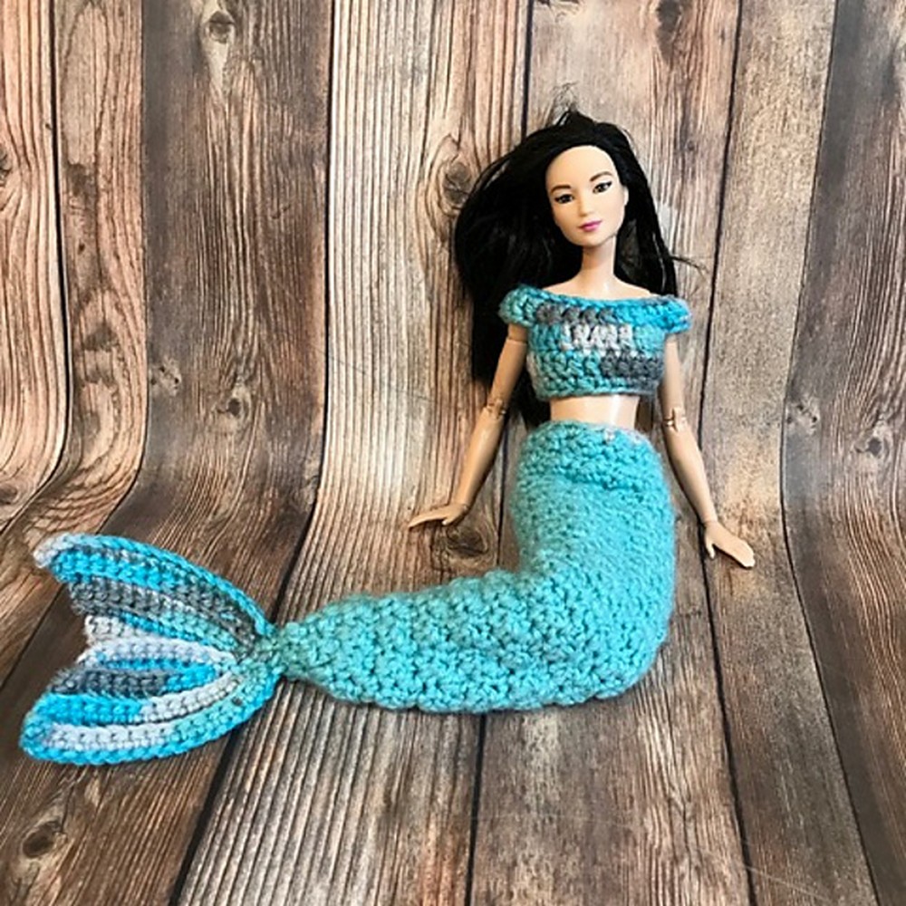 Free Crochet Barbie Cobble Stitch Mermaid Tail Pattern