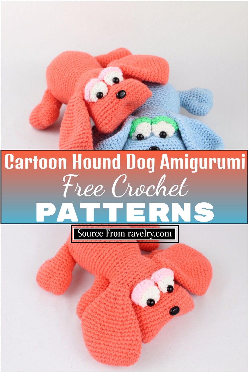 Free Crochet Cartoon Hound Dog Amigurumi