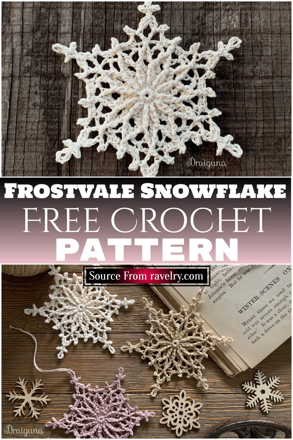Free Crochet Frostvale Snowflake ​pattern