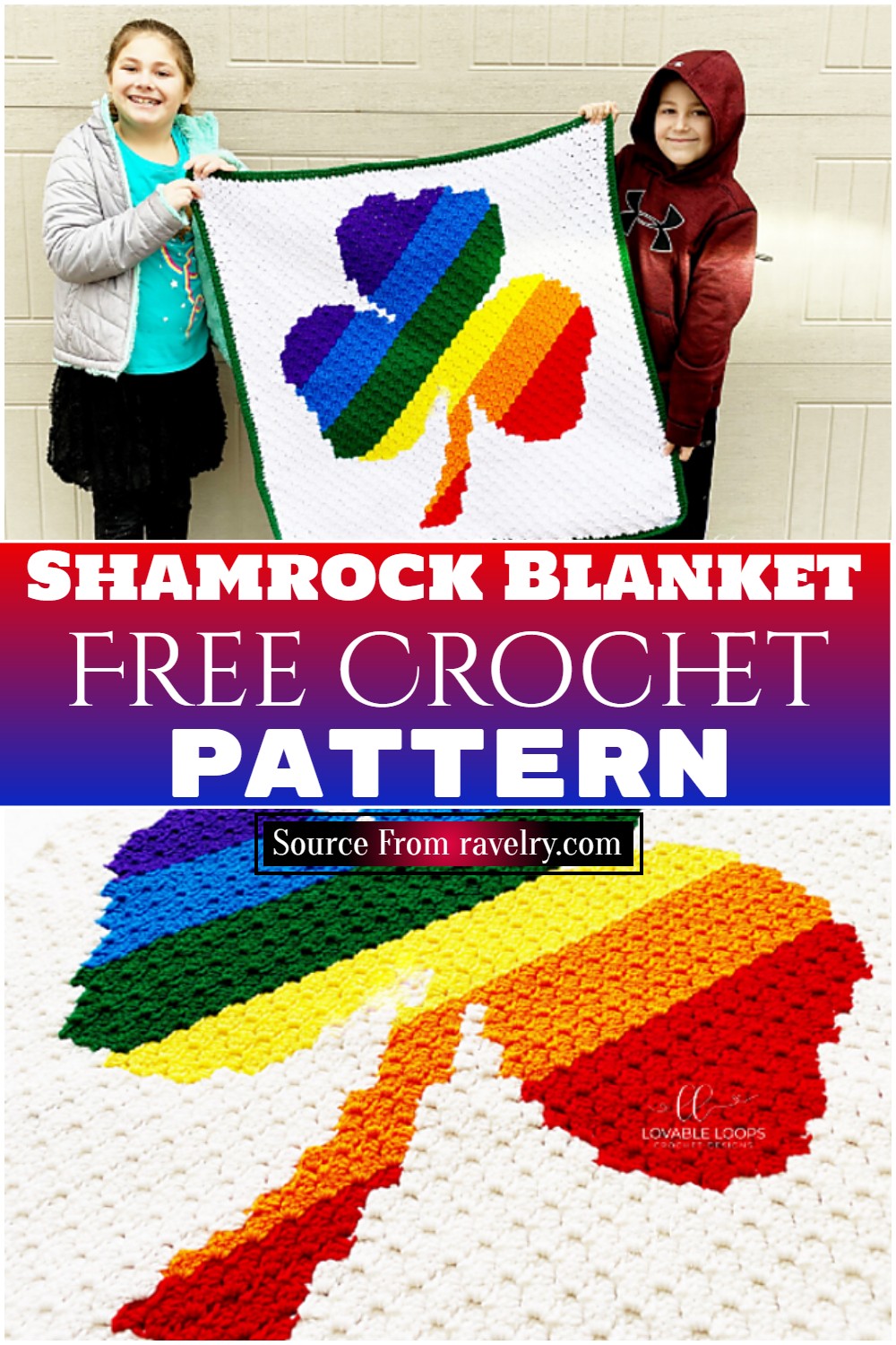 Free Crochet Shamrock Blanket ​pattern